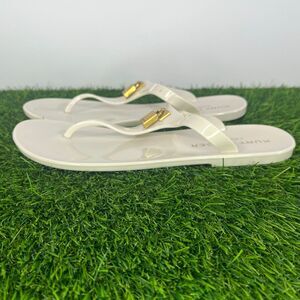 Kurt Geiger Brixton Jelly Sandal White Gold Lock size 37